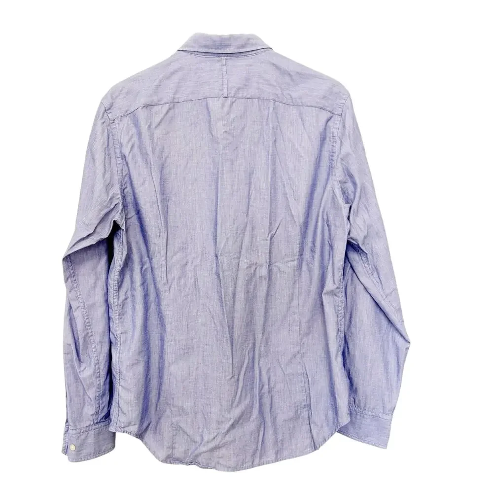Banana Republic Blue Grant Fit Button Down Long Sleeve Shirt Sz L